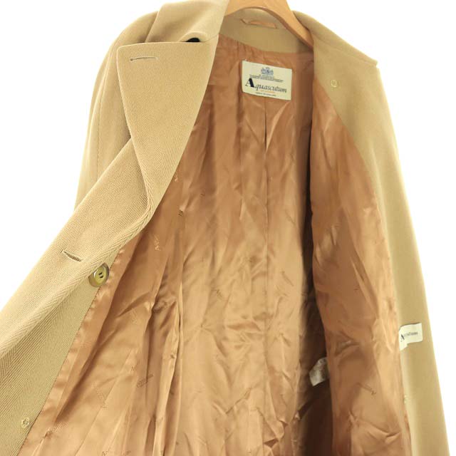 希少 黒入荷! アクアスキュータム Aquascutum ヘリンボーン チェスターコート ダブル - チェスターコート