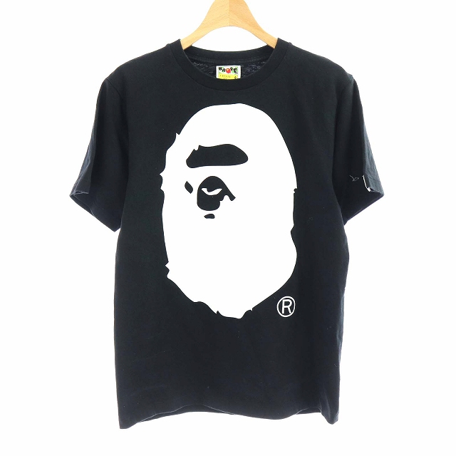 アベイシングエイプ A Bathing Ape Bape Tシャツ カットソー 半袖 プリント ゴリラ S 黒 白 ブラック ホワイト Kh メンズ 081 ベクトルパーク