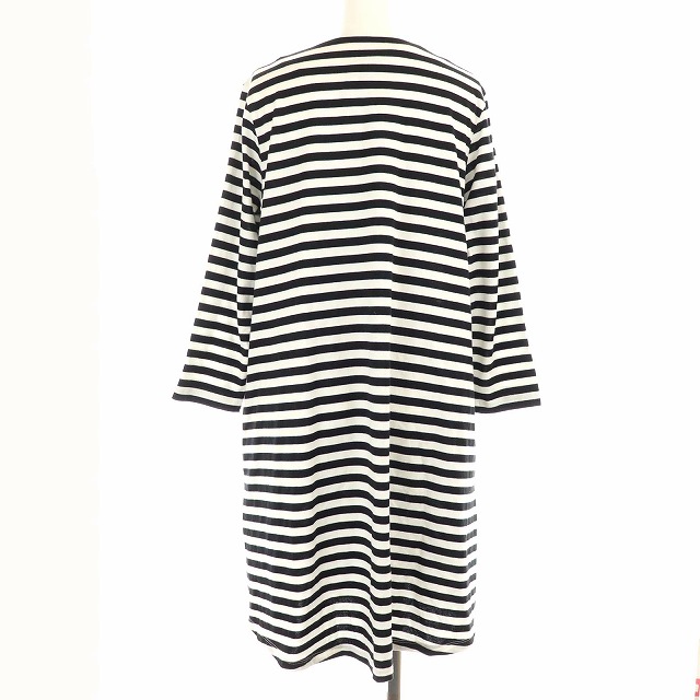 marimekko マリメッコ TASARAITA TUIKE ボーダー 羽織りワンピース S/ブルー【2400013371162】