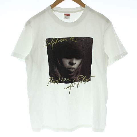 シュプリーム Supreme リアルラブメアリージェイブライジティー Real Love Mary J Blige Tee Tシャツ カットソー クルーネック 半袖 イラスト プリント S 白 ホワイト Yt メンズ 081 ベクトルパーク