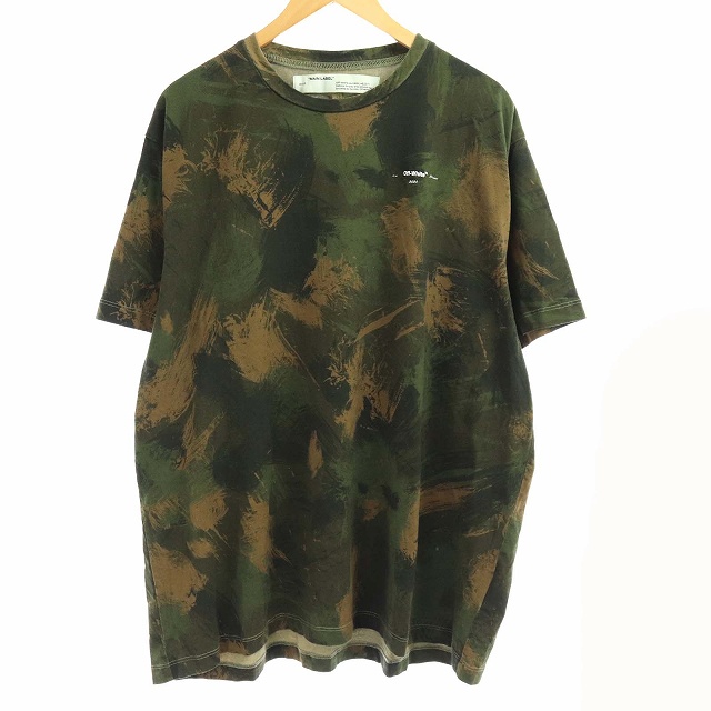 off-white カモフラージュ Tシャツ 半袖 Off-White（Tシャツ⁄カットソー(半袖⁄袖なし) ・ グリーン・カーキ