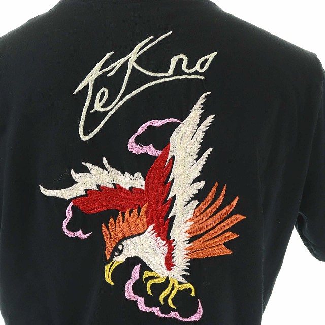 ディーゼル Diesel 子供服 Tシャツ カットソー 半袖 刺繍 龍 鳥 バックロゴ 8 127cm 黒 ブラック Pj キッズ 081 ベクトルパーク