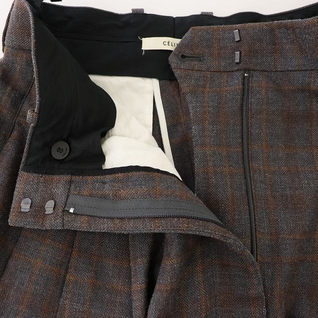 セリーヌ CELINE フィービー期 パンツ ワイド スラックス タック 