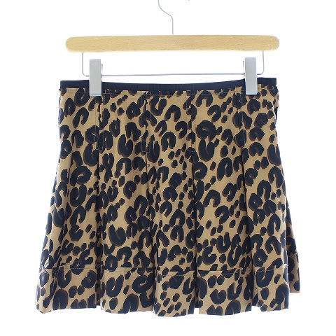 ルイヴィトン LOUIS VUITTON スカート ミニ プリーツ ヒョウ柄  
