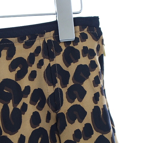 ルイヴィトン LOUIS VUITTON スカート ミニ プリーツ ヒョウ柄  