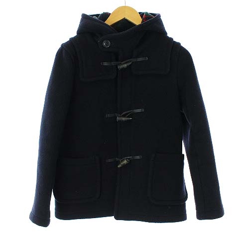 ロンドントラディション London Tradition ダッフルコート アウター ショート 裏地チェック柄 ウール 34 S 紺 ネイビー Yt メンズ 081 ベクトルパーク