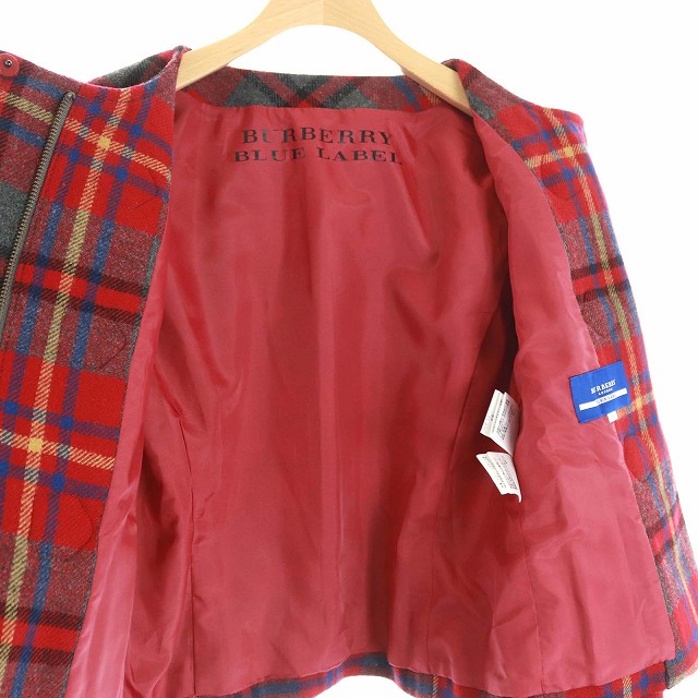 バーバリー ブルーレーベル チェック セットアップ ジャケット