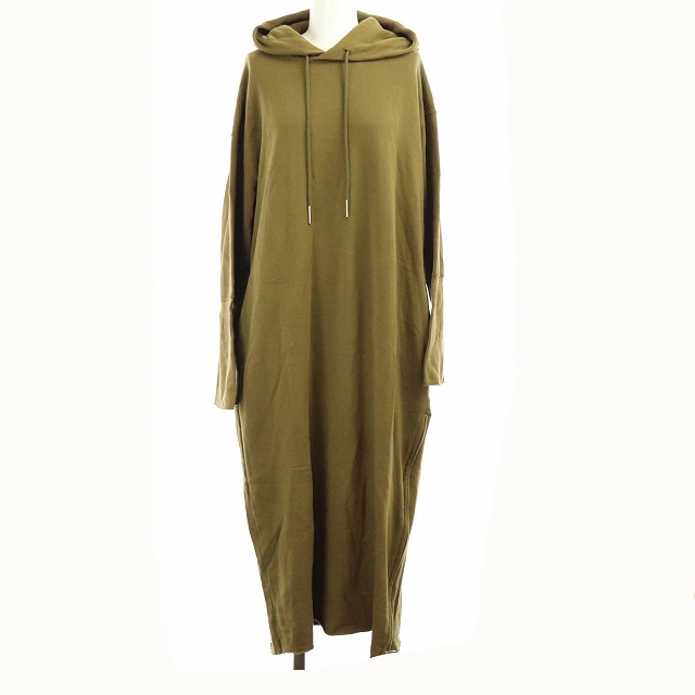 アメリカーナ Americana パーカーワンピース スウェット プルオーバー 長袖 ロング カーキ Kh レディース 081 ベクトルパーク