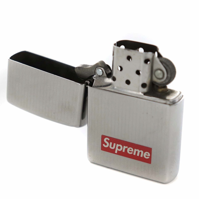 シュプリーム SUPREME 15AW Engraved Stripe Zippo Silver ジッポ 