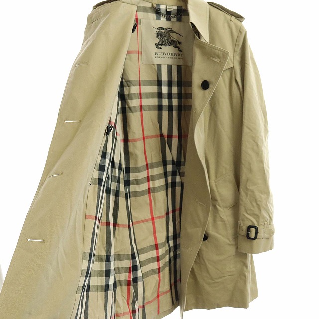 バーバリー BURBERRY ESTABLISHED トレンチコート ロング丈 裏地ノバ