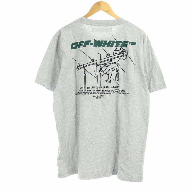 オフホワイト OFF WHITE Main Label 20AW trellis worker print t 