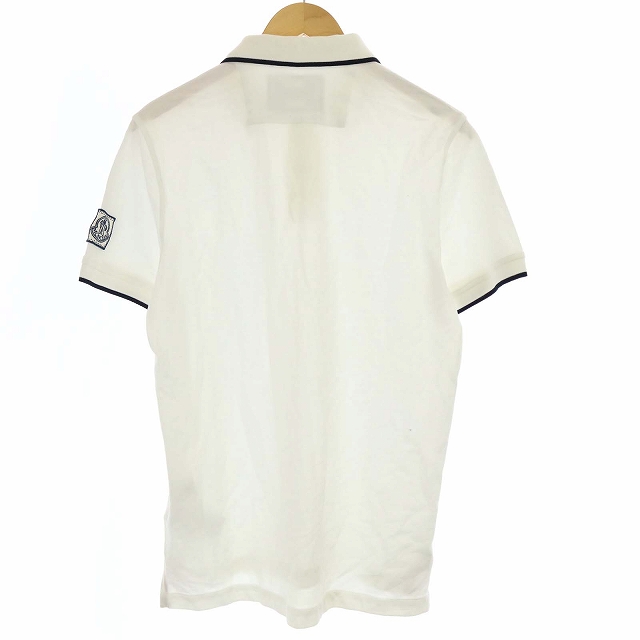 【未使用級】　モンクレール　トリコロール　ポロシャツ　L サイズ　アイボリー モンクレール MONCLER GAMME BLUE 半袖ポロシャツ トリコロール