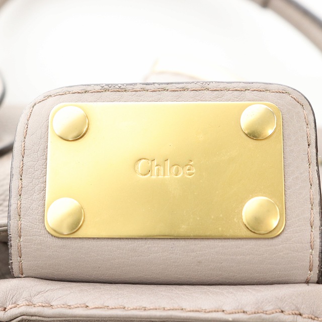 Chloé パディントンアイボリー レザー ショルダーバッグ　美品 クロエ CHLOE ミニパディントン ショルダーバッグ トートバッグ