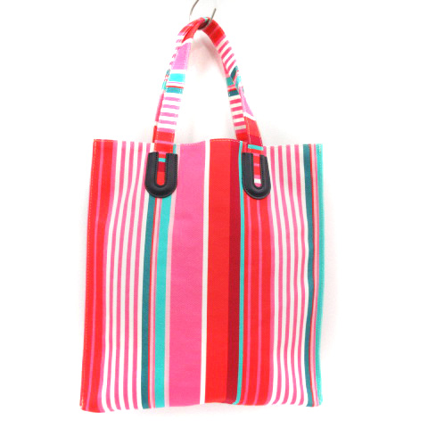 ノマディス Nomadis トートバッグ ハンドバッグ ストライプ キャンバス ピンク 白 ホワイト 赤 レッド マルチカラー Hz19 レディース 081 ベクトルパーク