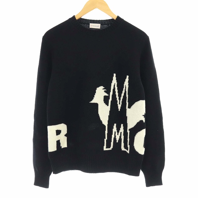 モンクレール MONCLER 19AW CREWNECK LOGO GRAPHIC KNIT 長袖 ニット  