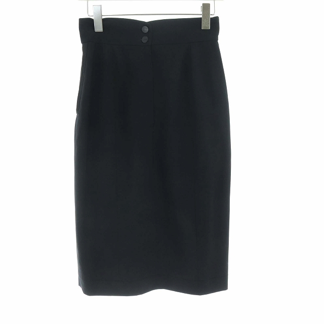 シャネル CHANEL 99A ヴィンテージ タイトスカート ひざ丈 ロゴボタン  