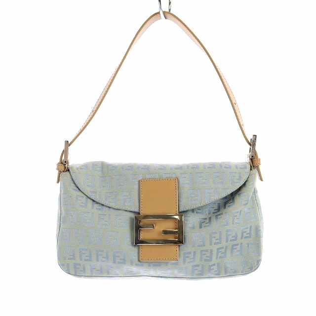 フェンディ FENDI ズッカ柄 マンマバケット ハンドバッグ キャンバス 