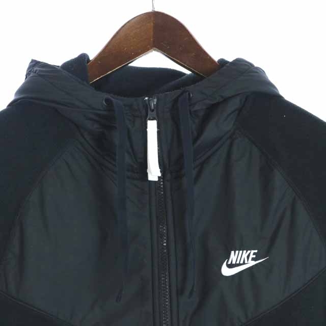 ナイキ NIKE フリースジャケット フード ジップアップ 切替 ナイロン 
