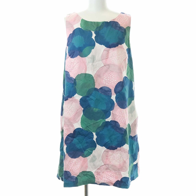 マリメッコ Marimekko Asta ノースリーブ ワンピース ひざ丈 総柄 34 Xs マルチカラー Kh レディース 081 ベクトルパーク