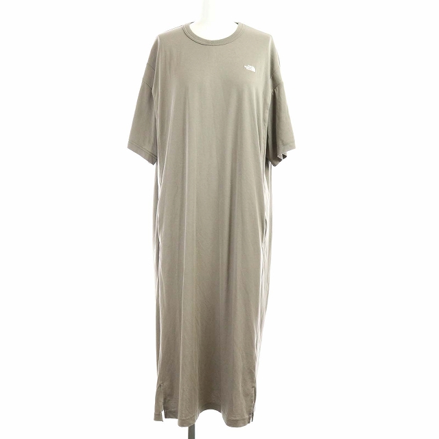 ザノースフェイス The North Face マタニティーショートスリーブワンピース 半袖 ロング ロゴ刺繍 Sm グレー Ntm Kh レディース 081 ベクトルパーク