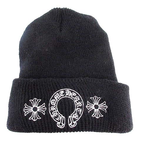 クロムハーツ CHROME HEARTS ニット帽 CHプラス クロス 刺繍 ワッチ  