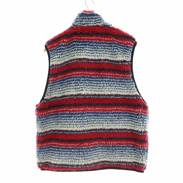 未使用品 ステューシー STUSSY STRIPED SHERPA VEST フリースベスト 