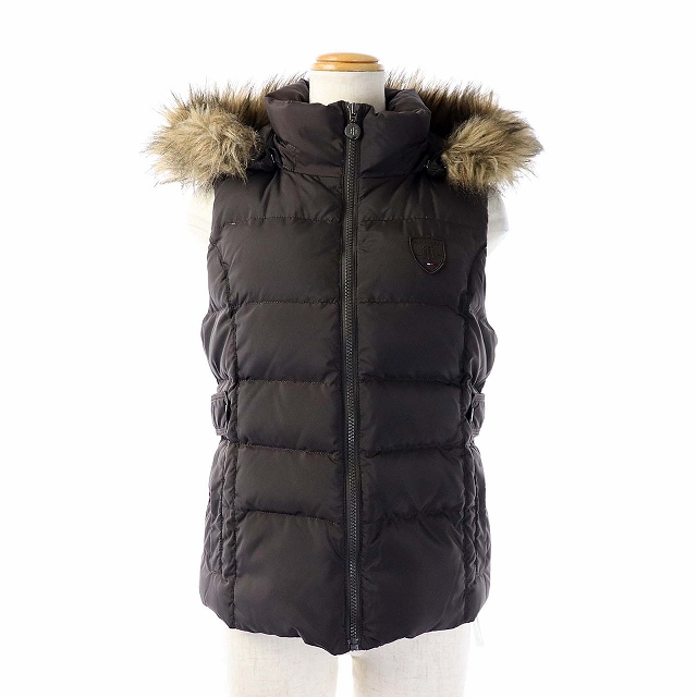 トミーヒルフィガー TOMMY HILFIGER ダウンベスト フード ファー M 