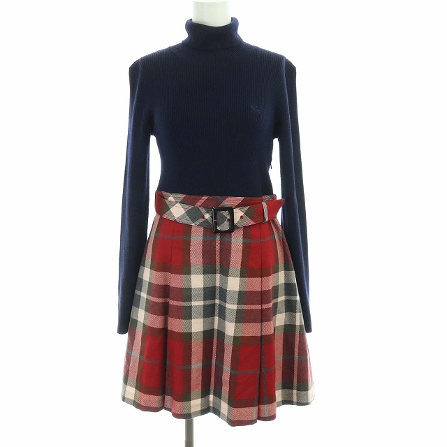 バーバリーブルーレーベル BURBERRY BLUE LABEL ドッキングワンピース  