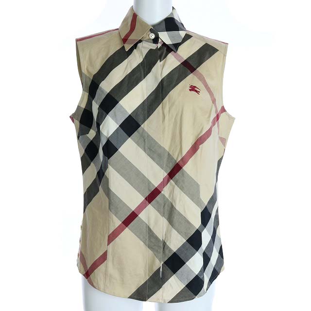 バーバリー ロンドン BURBERRY LONDON ブラウス シャツ ノースリーブ 