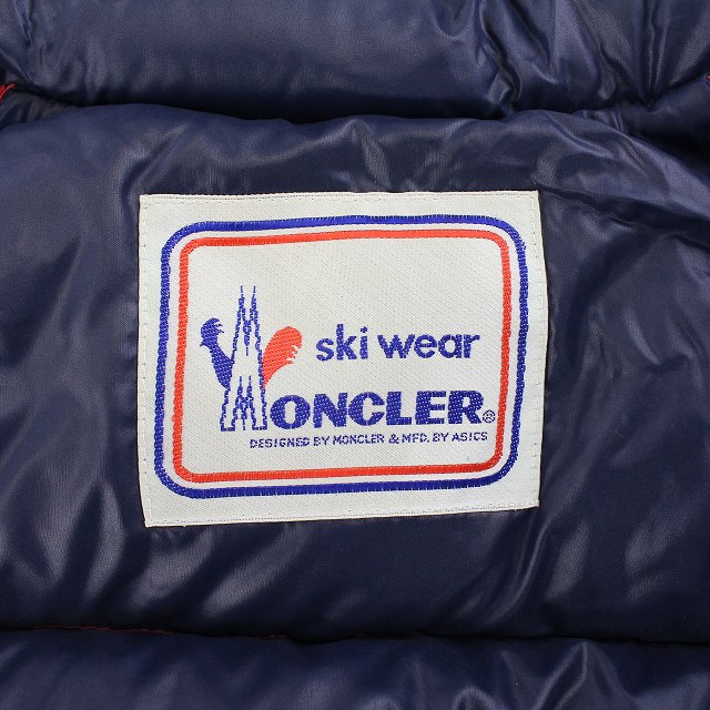 モンクレール　アシックス　ダウンジャケット　ジップアップ　ロゴ　ヴィンテージ モンクレール アシックス ダウンジャケット ジップアップ ロゴ