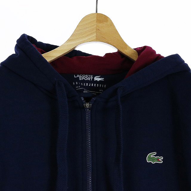 ラコステ LACOSTE スポーツ SPORT パーカー フード プリント ジップ 
