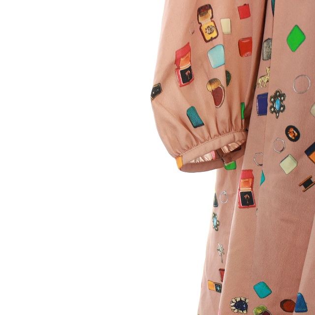 ポールスミス PAUL SMITH PS 19SS 長袖 ロング ワンピース 宝石柄 総柄 