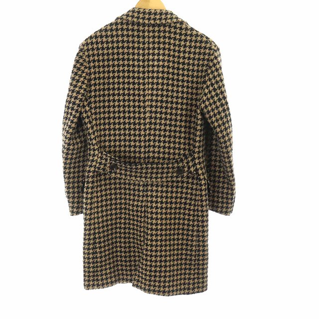 ボリオリ Boglioli Dover ツイード チェスターコート アウター ロング 千鳥格子 46 S ベージュ ブラック 黒 Kh メンズ 081 ベクトルパーク