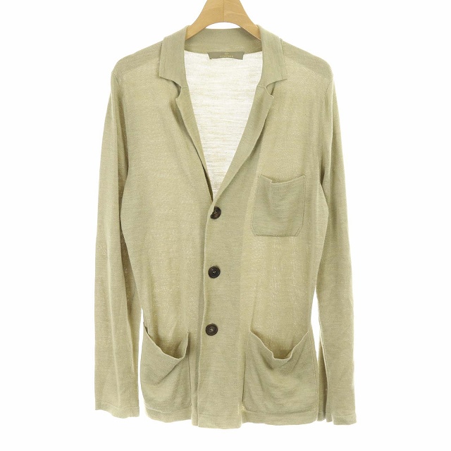 クルチアーニ Cruciani ニットカーディガン 長袖 シルク 麻 リネン混 44 S ベージュ Kh メンズ 081 ベクトルパーク