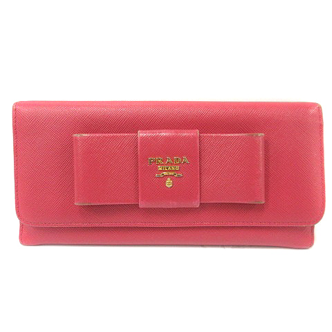 プラダ Prada 財布 二つ折り 小銭入れ レザー ピンク Sr1 D Oh レディース 081 ベクトルパーク