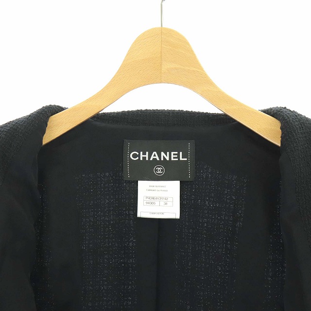 シャネル CHANEL 12P ココマーク ツイード テーラードジャケット  