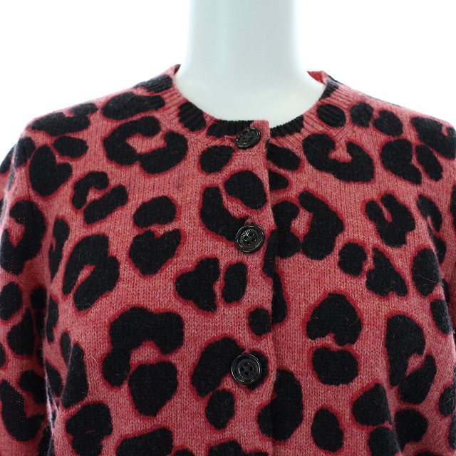 MARC JACOBS - マークジェイコブス レオパードカーディガン ニット 長袖 S キャメル 黒 茶 マークジェイコブス レオパードカーディガン ニット 長袖 S