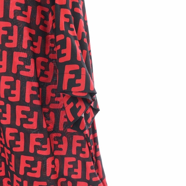 フェンディ FENDI 19SS ズッカ 半袖 シャツ FFロゴ 総柄 レーヨン 41 L 