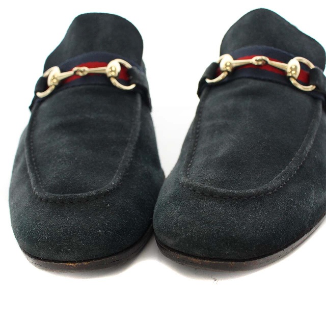 グッチ GUCCI シェリーライン ホースビット スエード ローファー 42E 