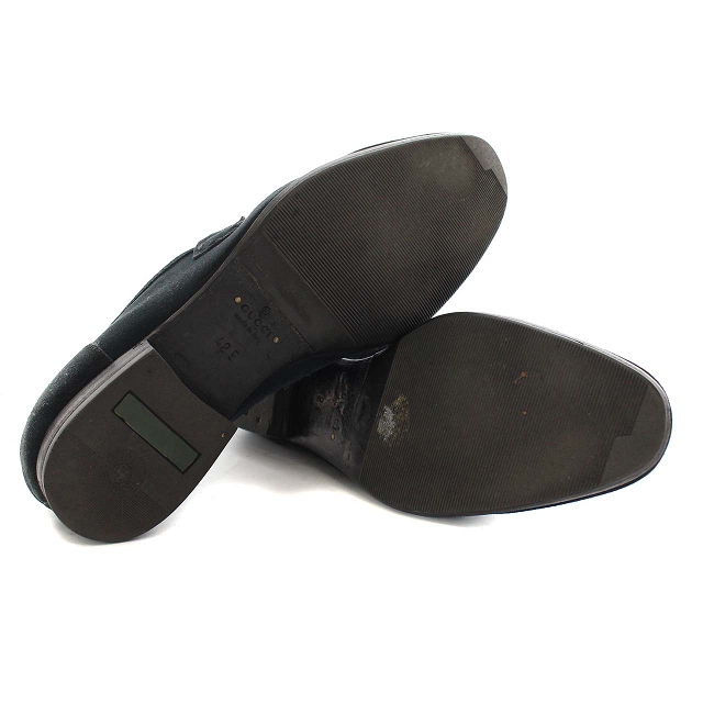 グッチ GUCCI シェリーライン ホースビット スエード ローファー 42E 