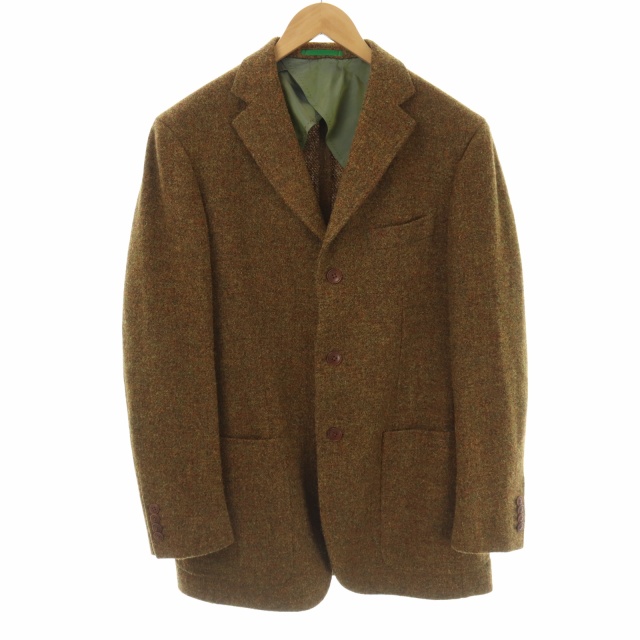 ザ スーツカンパニー The Suit Company ハリスツイード シングル テーラードジャケット ウール 185cm Xl相当 茶 ブラウン St メンズ 081 ベクトルパーク