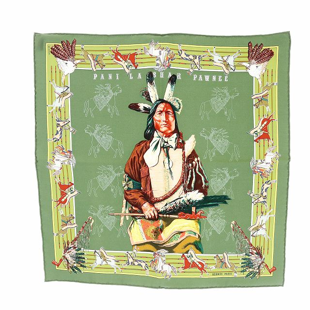 エルメス HERMES カレ40 Pani La Shar Pawnee パウニー族の首長 