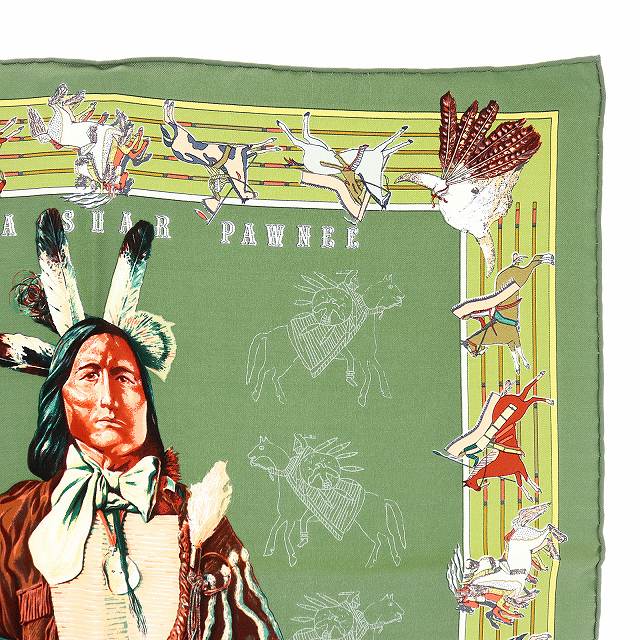 エルメス HERMES カレ40 Pani La Shar Pawnee パウニー族の首長 
