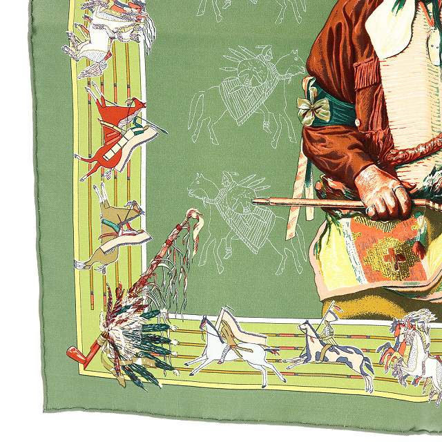 エルメス HERMES カレ40 Pani La Shar Pawnee パウニー族の首長