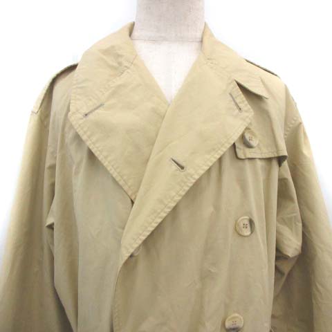 XXL相当 EMPORIO ARMANトレンチコート ロング　ベージュ　メンズ ジョルジオアルマーニ GIORGIO ARMANI トレンチコート ロング 背抜き