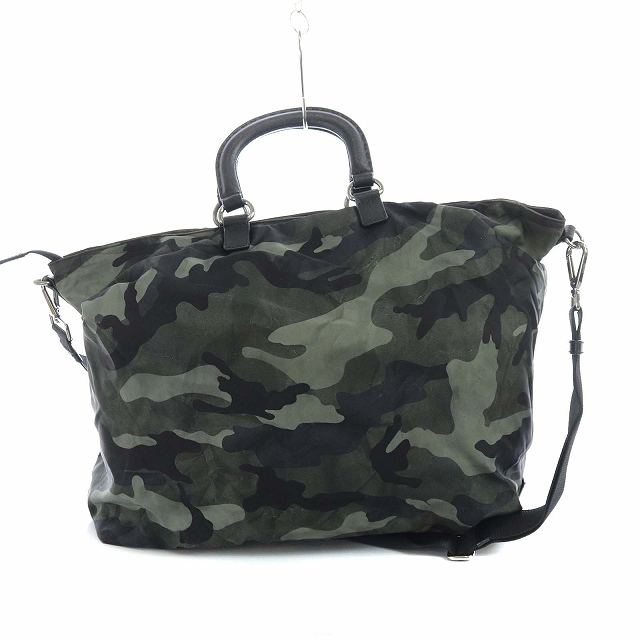 プラダ PRADA トートバッグ ハンドバッグ ショルダーバッグ 2way 迷彩 