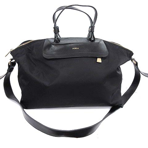 フルラ FURLA ボストンバッグ ナイロン レザー ショルダーバッグ 2WAY 
