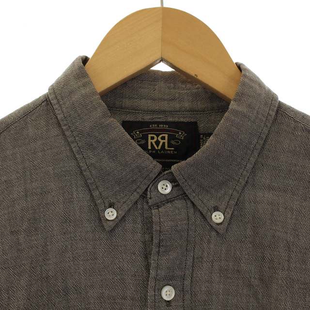 RRL シャンブレー ボタンダウンシャツ グレー RRL シャンブレー ボタンダウンシャツ グレー ダブルアールエル