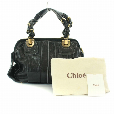 クロエ CHLOE エロイーズ HELOYSE ハンドバッグ レザー 持ち手編み込み 