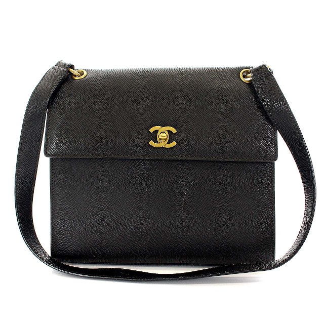 シャネル CHANEL ヴィンテージ ココマーク ターンロック キャビア 